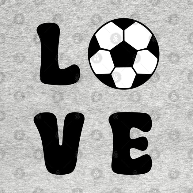 Love Soccer Black by sapphire seaside studio